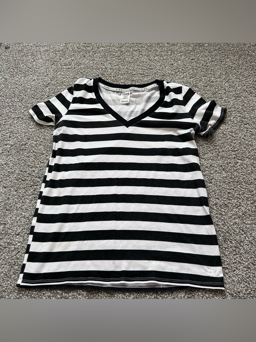Victoria’s Secret V Neck Striped Tee